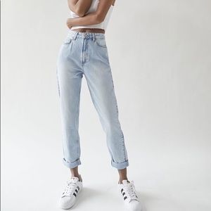 BDG High-Waisted Mom Jeans - Bleached Light Wash